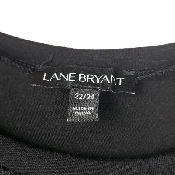 Lane Bryant Black Crochet Front Tank Top Sz 22/24 - Picture 7 of 9